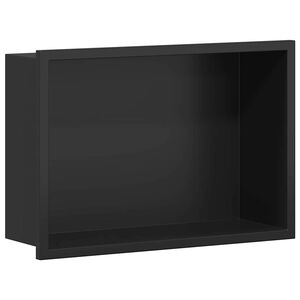 vidaXL Ničica za tu&scaron; Crna 30 x 20 x 9,5 cm Nehrđajući čelik