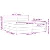 vidaXL Boxspring krevet s madracem Plava 200 x 200 cm tkanina