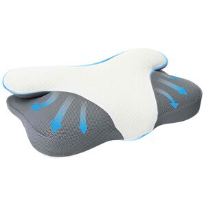 vidaXL Jastuk za vrat Bijeli Pjena za pamćenje 57 x 36 x 13 cm