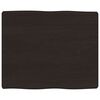 vidaXL Stolna ploča tamnosmeđa 60x50x(2-6) cm obrađena hrastovina