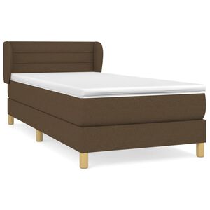 vidaXL Krevet s oprugama i madracem tamnosmeđi 80x200 cm od tkanine