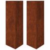 vidaXL Vrtne sadilice 2kom trokutasta 30x26x75cm Pohabani čelik