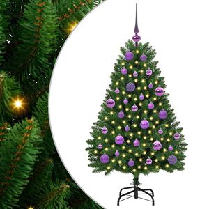 vidaXL Umjetno božićno drvce 120 cm 150 LED lampica Topla bijela