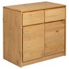vidaXL Komoda SAUDA boja hrasta 80 x 43 x 75,5 cm od masivne borovine