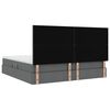 vidaXL Krevet s prostorom za pohranu s LED-om Tamno siva 200 x 200 cm
