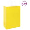 vidaXL Papirnate vrećice 250 kom s ručkama žute 32x17x44 cm