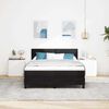 vidaXL LED Box Spring Krevet s madracem Crna 140 x 190 cm Bar&scaron;un