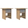 vidaXL Noćni ormarić s ladicama 2 pcs Umjetnički hrast 41 x 40 x 45 cm