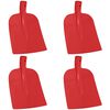 vidaXL Glava lopate 4 pcs Crvena 32 x 24,5 cm Čelik s prahom premazan