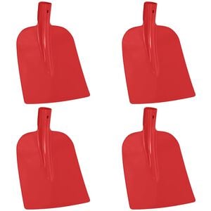 vidaXL Glava lopate 4 pcs Crvena 32 x 24,5 cm Čelik s prahom premazan