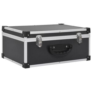 vidaXL Kutija za 60 CD-ova aluminijska ABS crna