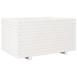 vidaXL Vrtna sadilica bijela 90x60x49,5 cm od masivne borovine