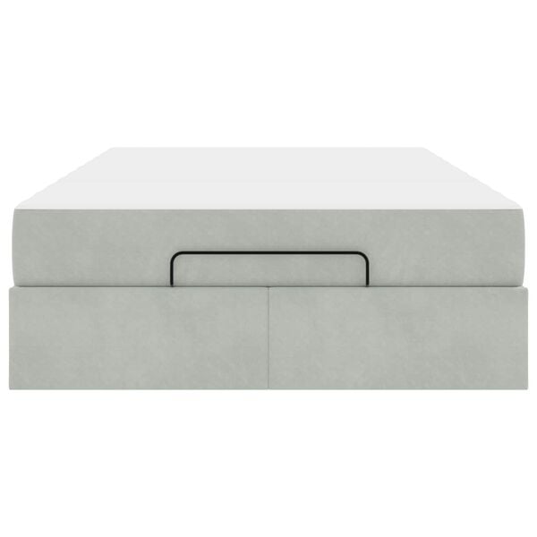 vidaXL Okvir kreveta s madracem s madracem 2 pcs Svjetlosiva Bar&scaron;un