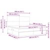 vidaXL Krevet s madracem i skladi&scaron;tem Svijetlo siva 200 x 200 cm