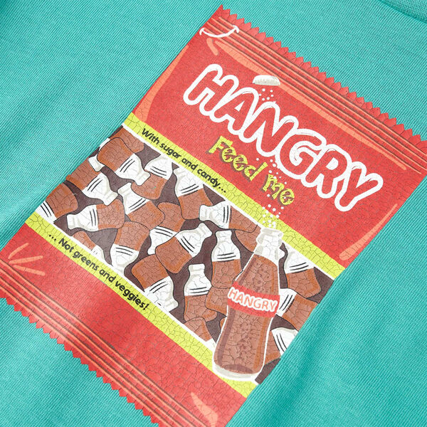 Dječja majica kratkih rukava tamna boja mente 140