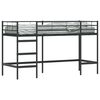 vidaXL Okvir Krevet za Dječji Loft Jednobojno Crna 75 x 190 cm Čelik