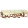 vidaXL Set vanjskih sofa s jastukom 8 pcs Prirodna i krem