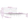 vidaXL Metalni okvir za krevet s uzglavljem bijeli 200x200 cm