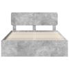 vidaXL Krevetna konstrukcija s uzglavljem Betonska siva 150 x 200 cm