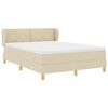 vidaXL Krevet s opruga kutije s madracem Krema 160 x 200 cm tkanina