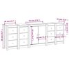 vidaXL Komoda 230 x 35 x 80 cm od masivne borovine