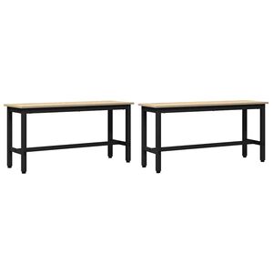 vidaXL Klupa za blagovanje 2 pcs Sonoma hrast 100 x 32,5 x 48,5 cm