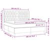 vidaXL Krevet box spring s madracem LED tamnosivi 180x200 cm tkanina