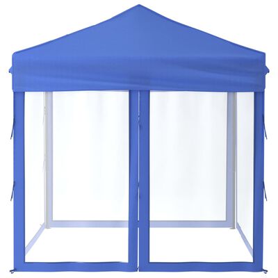 vidaXL Sklopivi šator za zabave s bočnim zidovima 2 x 2 m plavi