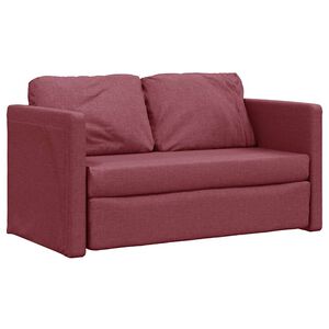 vidaXL Podni kauč na razvlačenje 2-u-1 boja vina 112x174x55 cm bar&scaron;un