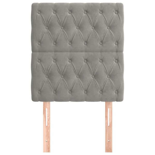 vidaXL Uzglavlje svijetlosivo 80x7x118/128 cm bar&scaron;unasto