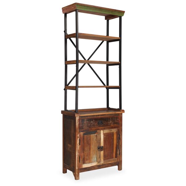 vidaXL Komoda s policama od masivnog recikliranog drva 65 x 30 x 180 cm