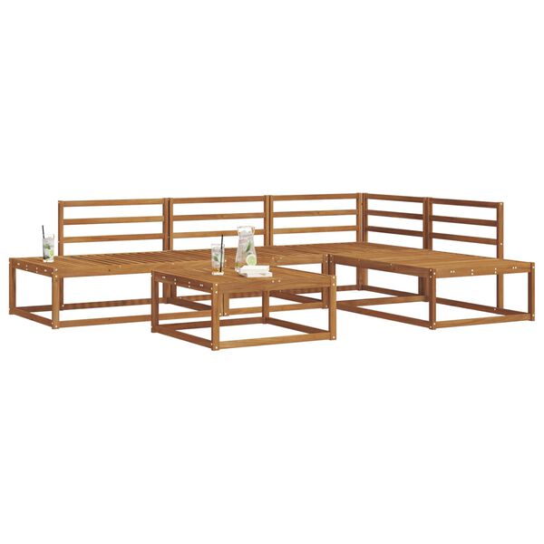vidaXL Set vanjskih sofa 5 Komad Prirodna Čvrsto drvo akacije