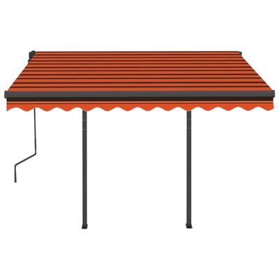 vidaXL Automatska tenda na uvlačenje 3 x 2,5 m narančasto-smeđa