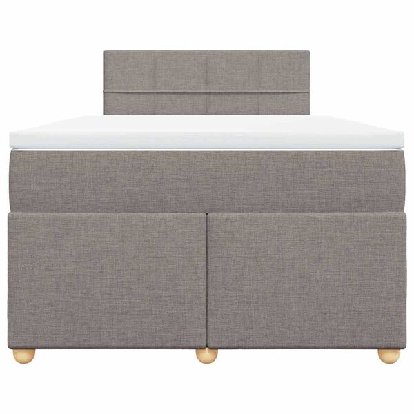 vidaXL Krevet s oprugama i madracem smeđesivi 120 x 200 cm od tkanine