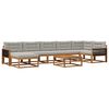 vidaXL Set vanjskih sofa s jastukom 8 pcs Prirodna i svjetlosiva