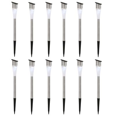 Set solarnih svjetiljki za vrt, 36 cm, bijeli, 12 kom