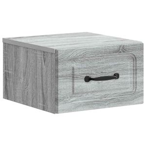 vidaXL Noćni ormarić za montažu na zid Siva sonoma 34,5 x 33 x 20 cm