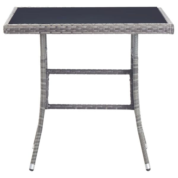 vidaXL 5-dijelni vrtni blagovaonski set od poliratana s jastucima sivi