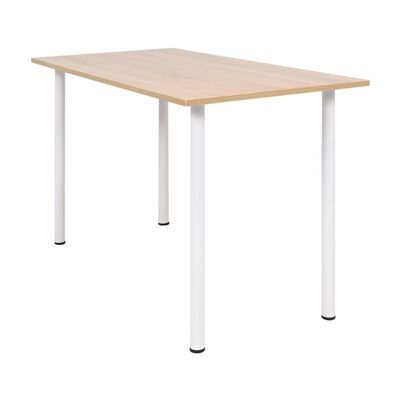 vidaXL Blagovaonski stol 120 x 60 x 73 cm boja hrastovine i bijela