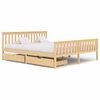 vidaXL Okvir za krevet s 2 ladice 180 x 200 cm od masivne borovine
