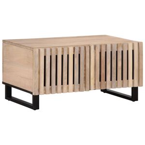 vidaXL Stolić za kavu bijeli 80x51x40 cm od masivnog drva manga