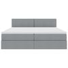 vidaXL Krevet s od storage Svijetlo siva 180 x 200 cm Lažna koža