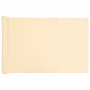 vidaXL Balkonski zaslon za privatnost krem 600 x 90 cm PVC
