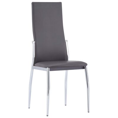 vidaXL Blagovaonske stolice od umjetne kože 4 kom sive