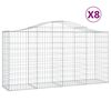vidaXL Lučne gabionske ko&scaron;are 8 kom 200x50x100/120cm pocinčano željezo