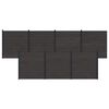 vidaXL Set ograde 7 kom. 1218 x 186 cm WPC i aluminij Crna
