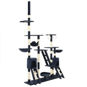 vidaXL Penjalica za mačke sa stupovima za grebanje od sisala 230 - 250 cm plava