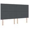 vidaXL LED glava kreveta Tamno siva 180 cm Kordura tekstil