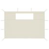 vidaXL Bočni zidovi za sjenicu s prozorima 2 kom krem (315306)