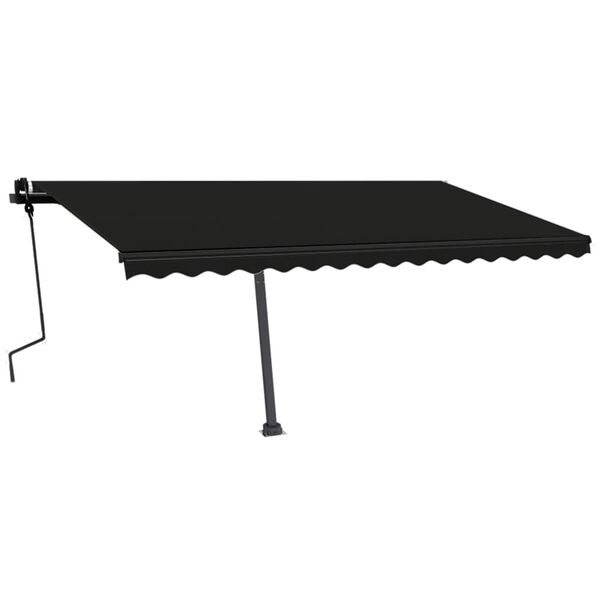 vidaXL Samostojeća tenda na ručno uvlačenje 450 x 300 cm antracit